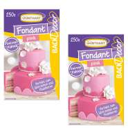Produktbild für BackDecor Fondant pink, 2 x 250 g, 100% Vegan, Palmölfrei, Reißfest