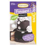 Produktbild für BackDecor Fondant schwarz , 250 g | 100% Vegan | Palmölfrei | Reißfest
