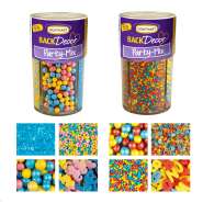 Produktbild für BackDecor | 2 x Streusel Party Mix | Zuckerstreusel |  treusel Tortendeko | 2er Set (300 gr)