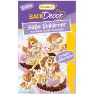 Produktbild für BackDecor Süße Einhörner aus weißer Kuvertüre