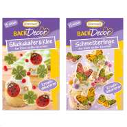 Produktbild für Glückskäfer, Kleeblätter und Schmetterlinge aus weißer Kuvertüre SET