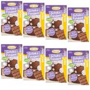 Produktbild für BackDecor Schokoladen Fondant, 8x 250 g | 100% Vegan | Palmölfrei | Schokoladengeschmack