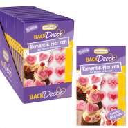Produktbild für BackDecor 15 romantik Herzen aus Zucker, VKE mit 15 Stück