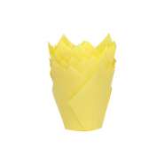Produktbild für 36 Tulpen- Muffinförmchen, gelb