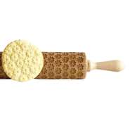 Produktbild für Holz Teigroller mit Gänseblümchen Prägung