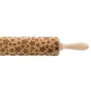 Produktbild für Holz Teigroller mit Sterne Prägung
