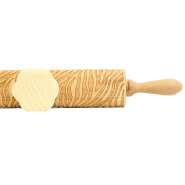 Produktbild für Holz Teigroller mit Prägemuster Zebra