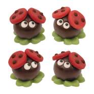 Produktbild für 72 Marzipan Glückskäfer auf Kleeblatt