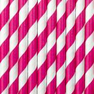 Produktbild für 10 Strohhalme, pink / weiß