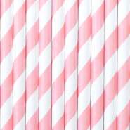 Produktbild für 10 Strohhalme, rosa / weiß