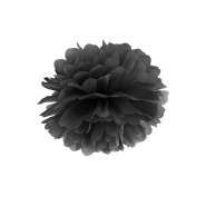 Produktbild für Pompom schwarz aus Seidenpapier, Ø 35cm
