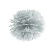 Produktbild für Pompom silber aus Seidenpapier, Ø 35cm