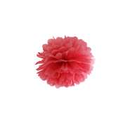 Produktbild für Pompom rot aus Seidenpapier, Ø 25cm