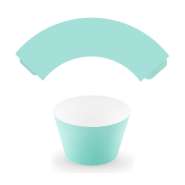 Produktbild für 6 Cupcake wrappers, türkis