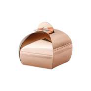 Produktbild für 10 kleine Geschenkboxen aus Papier in metallic Rosegold, zum Zusammenstecken