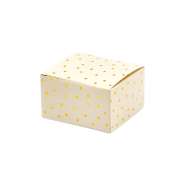 Produktbild für 10 kleine, pfirsichfarbene, gepunktete Geschenkboxen aus Papier