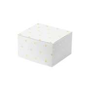 Produktbild für 10 weiße Geschenkboxen mit goldenen Herzen bedruckt, aus Papier