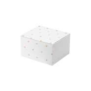 Produktbild für 10 weiße Geschenkboxen mit roségoldenen Herzen bedruckt, aus Papier