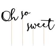Produktbild für Cake Topper Oh So Sweet, schwarz