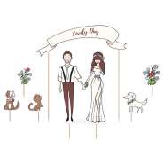 Produktbild für Cake Topper Lovely Day/ Schöner Tag
