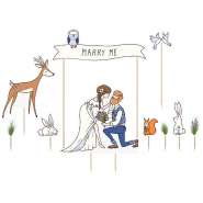 Produktbild für Cake Topper - Marry Me / Heirate mich