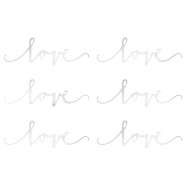 Produktbild für 6 Tischdekoration / Konfetti Love, silber