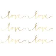 Produktbild für 6 Tischdekoration / Konfetti Love, gold