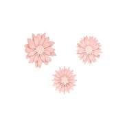 Produktbild für 3 DIY Blumen aus festem Papier, rosa