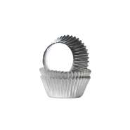 Produktbild für 36 Mini Muffinförmchen, silber