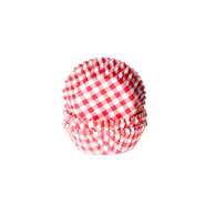 Produktbild für 60 Mini Muffinförmchen, rot weiß kariert