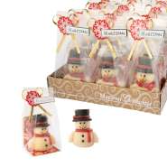Produktbild für Günthart 12 Marzipan Schneemann im Cellophanbeutel für festliche Weihnachtsdekoration