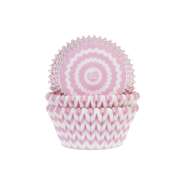 Produktbild für 50 Muffinförmchen, Zick-Zack, rosa