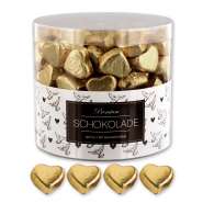Produktbild für Günthart 150 goldene Herzen aus Schokolade | Tauben