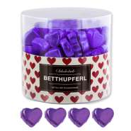 Produktbild für Günthart 150 lila Herzen aus Schokolade | Betthupferl rot