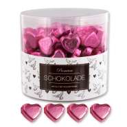 Produktbild für Günthart 150 rosa Herzen aus Schokolade | Tauben