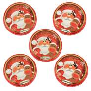 Produktbild für 5 Pralinentaler, Nikolaus mit Rentier