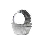Produktbild für 24 Muffinförmchen, silber