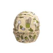 Produktbild für 60 Muffinförmchen gelb, Kaktus, 5 x 2,5cm