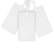 Produktbild für 10 Papier Anhänger weiß