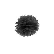 Produktbild für Pompom schwarz aus Seidenpapier, Ø 25cm