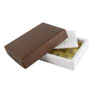 Produktbild für Pralinenschachtel 12er dunkelbraun strukturiert