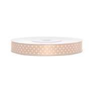 Produktbild für Satinband, gepunktet, lachsrosa B:12 mm, L: 25 m