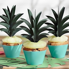 511 9 Cupcake Wrapper Tuerkis partydeco Muffinförmchen