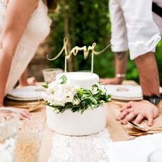 517 4 A Cake Topper Gold Love partydeco Partydeko