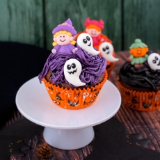 600 Halloween Muffinfoermchen Orange Hexe Katze House of Marie Halloween