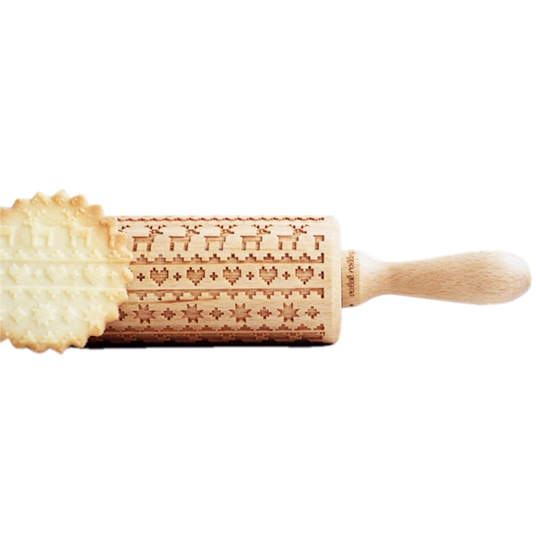 213 12 A Teigrollerwallholz Norwegische Muster Valek Rolling Pins Modellierwerkzeug