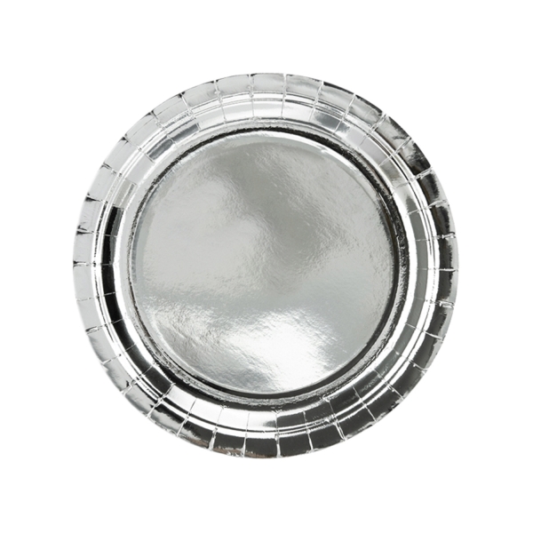 215 2 Silber Pappteller Partygeschirr Papier partydeco Party Geschirr