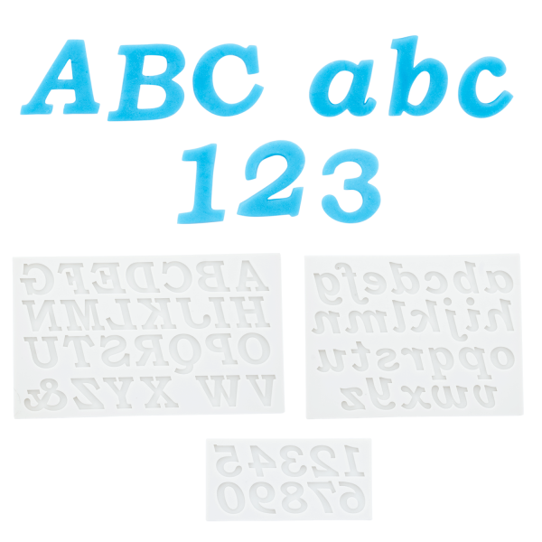 345 23 A 1 Silikonform Set Bookman Old Style Alphabet Moulds Backformen